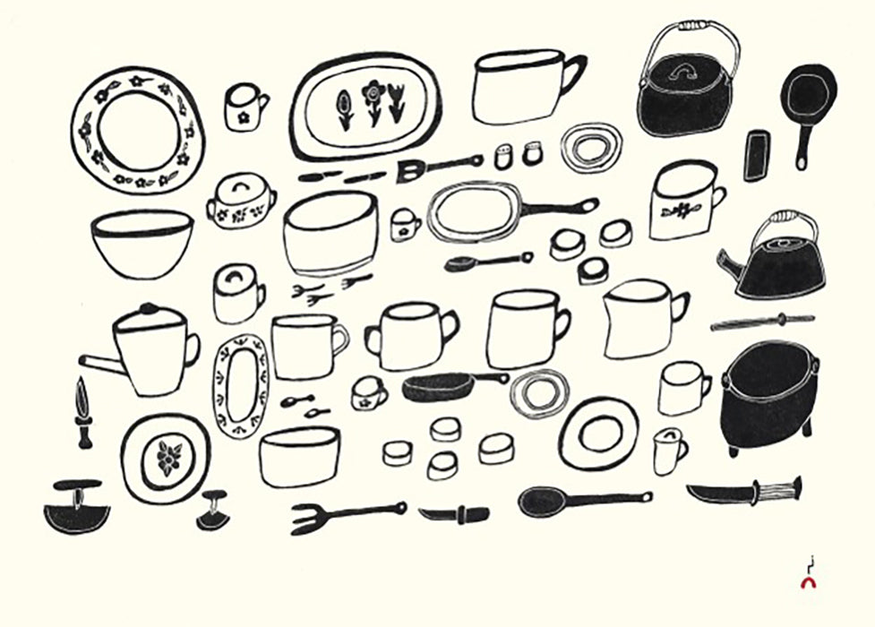 Mary Eli Parr artwork 'ANANAANAMA UUTSITINGI (MY MOTHER'S KITCHEN SET)' at Canada House Gallery