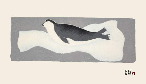 Ashley Qavavau artwork 'TIRILLU (YOUNG BEARDED SEAL)' at Canada House Gallery