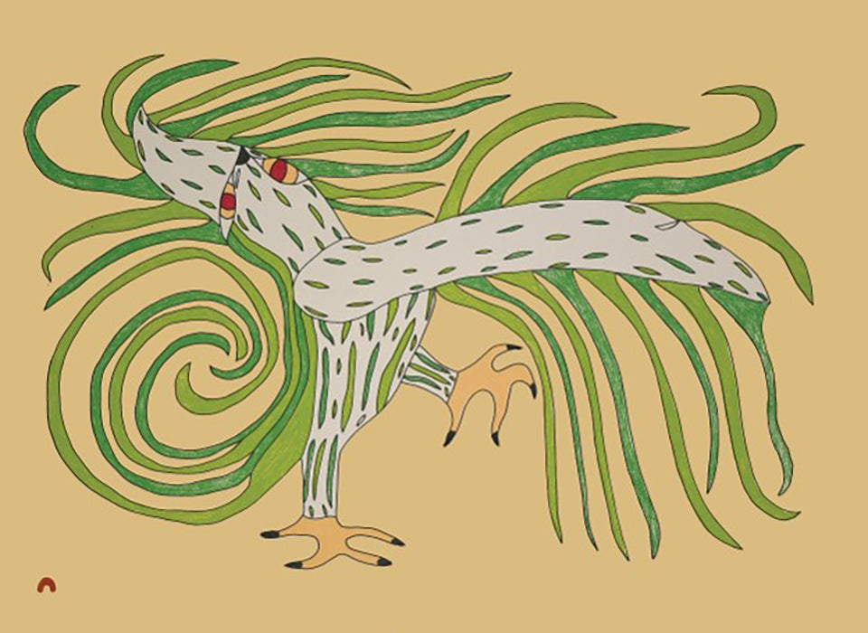 Ooloosie Saila artwork 'SPIRITUAL OWL' at Canada House Gallery