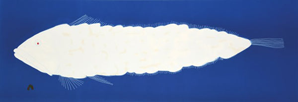 Ningiukulu Teevee artwork 'FEARSOME FISH' at Canada House Gallery