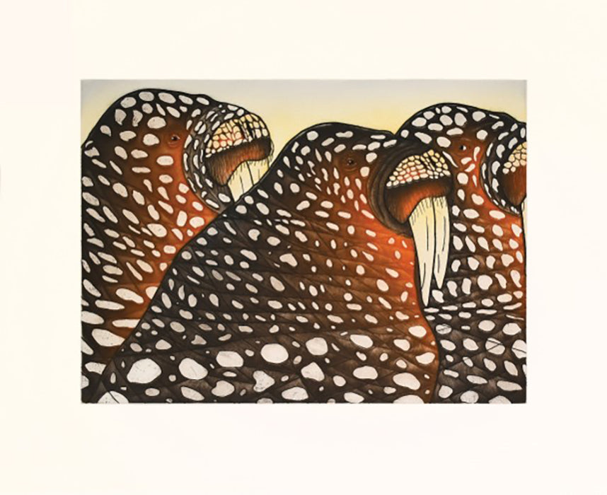 Pauojoungie Saggiak artwork 'SUNBATHING' at Canada House Gallery