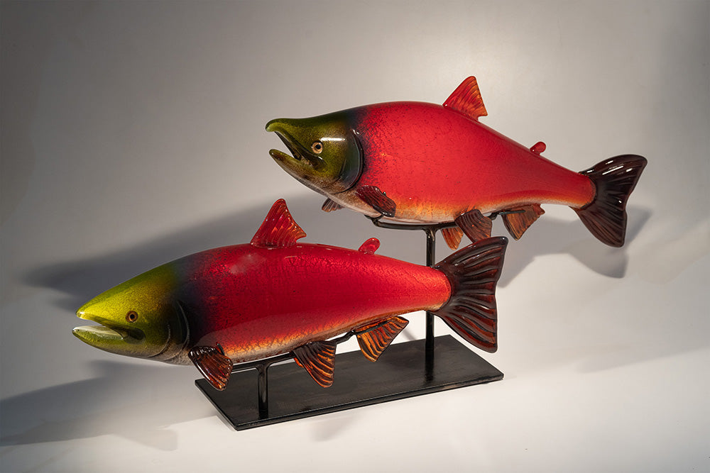 Ryan Bavin artwork 'SALMON PAIR #260829-1' at Canada House Gallery