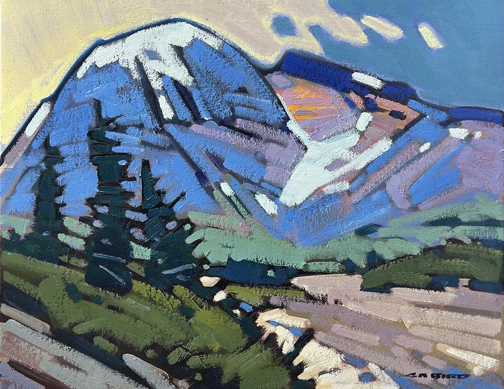 Cameron Bird artwork 'RAINBOW RANGE TWEEDSMUIR PARK' at Canada House Gallery