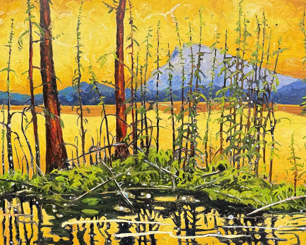 Michael Cameron artwork 'RUNDLE MOUNTAINS' at Canada House Gallery