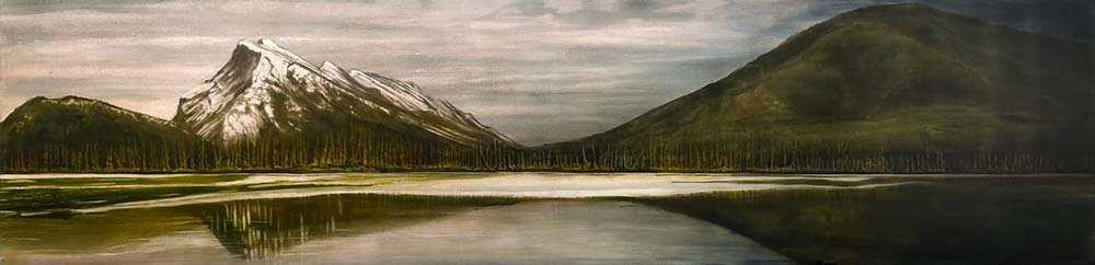Stephen Hutchings artwork 'MT. RUNDLE & THE STORM' at Canada House Gallery
