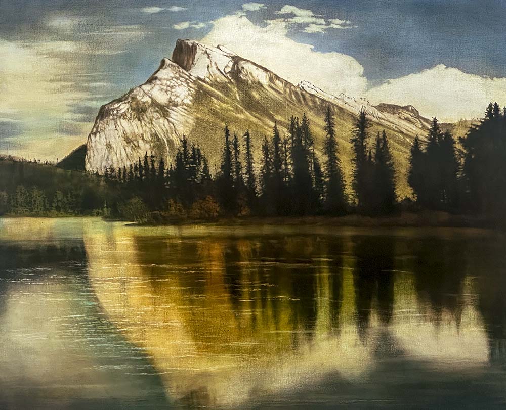 Stephen Hutchings artwork 'THE ENDURING MEMORY OF MT RUNDLE' at Canada House Gallery