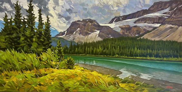Graeme Shaw artwork 'ROCKY MOUNTAIN ICON - CROWFOOT GLACIER' at Canada House Gallery