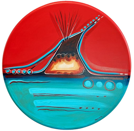 Neepin Auger artwork 'COMING HOME' at Canada House Gallery