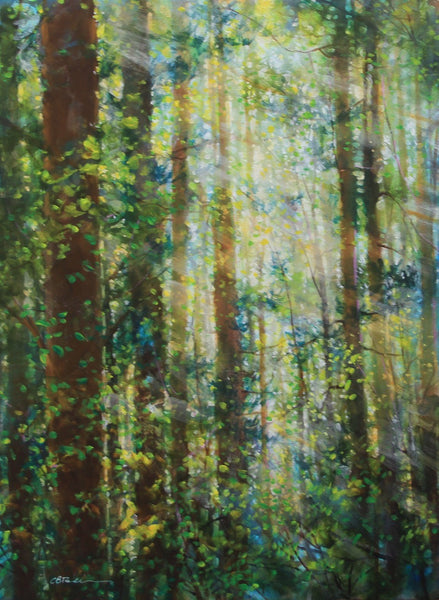 Bev Rodin artwork 'FOREST LIGHT SERIES: JULY' at Canada House Gallery