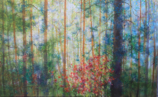 Bev Rodin artwork 'FOREST LIGHT SERIES: HINT OF FALL' at Canada House Gallery