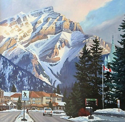 Gaye Adams artwork 'AT THE FOOT OF CASCADE' at Canada House Gallery