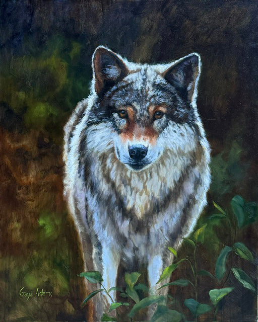 Gaye Adams artwork 'FOREST WOLF' at Canada House Gallery