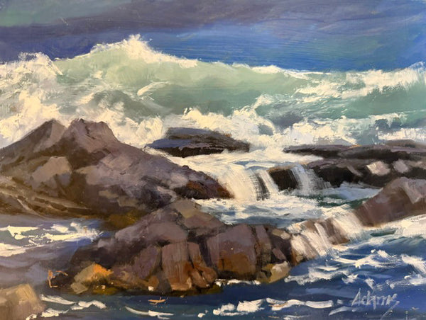 Gaye Adams artwork 'GREEN WAVE' at Canada House Gallery