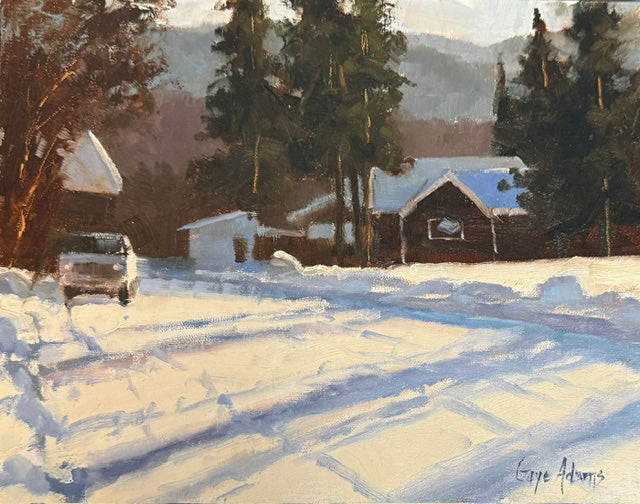 Gaye Adams artwork 'SNOWY SIDE STREET' at Canada House Gallery