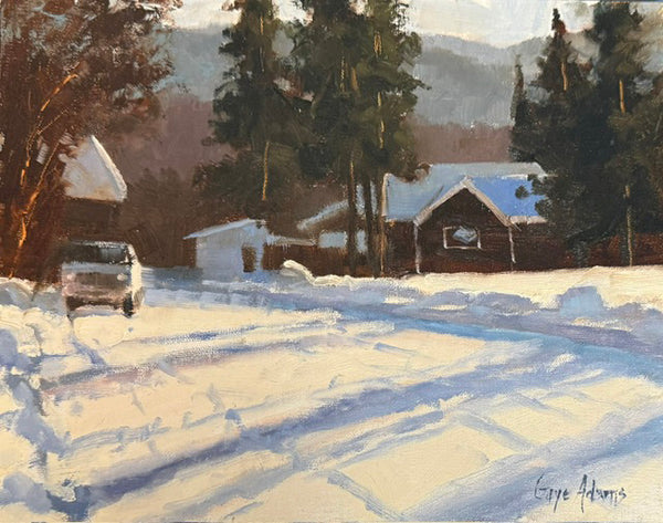Gaye Adams artwork 'SNOWY SIDE STREET' at Canada House Gallery