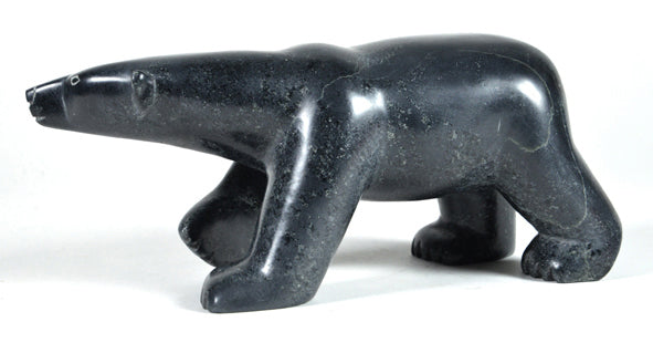 Matiusie Kingwatsiaq artwork 'WALKING POLAR BEAR' at Canada House Gallery