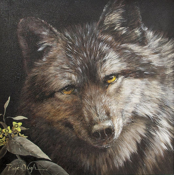 Page Ough artwork 'INTENSE! GREY WOLF' at Canada House Gallery