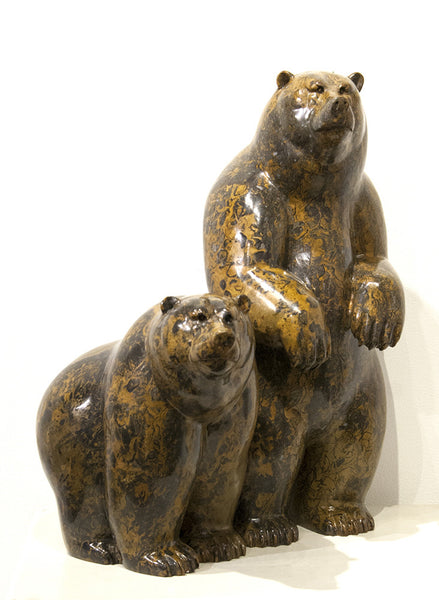 Ken Q Li artwork 'TWO BEARS' available at Canada House Gallery - Banff, Alberta