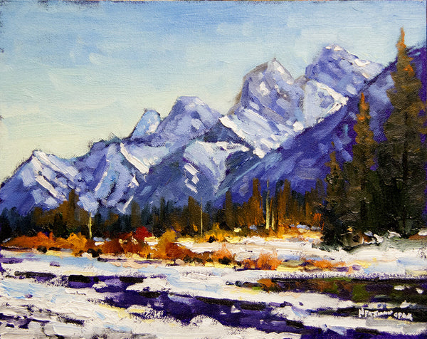 Neil Patterson artwork 'THREE SISTERS' available at Canada House Gallery - Banff, Alberta