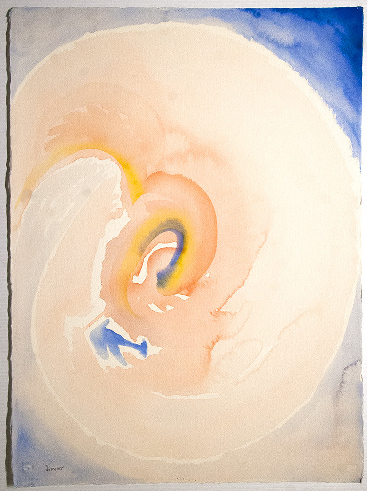Alex Janvier artwork 'LIFE SERIES - MOTHER BIRTH  1995' available at Canada House Gallery - Banff, Alberta