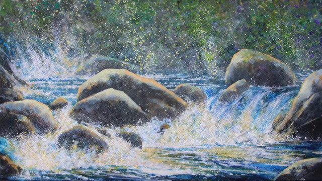 Bev Rodin artwork 'EFFERVESCENCE, SAND RIVER' available at Canada House Gallery - Banff, Alberta