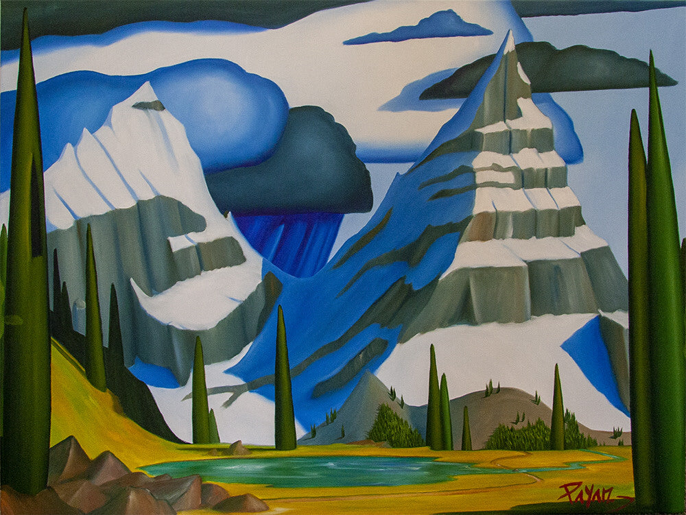 Glenn Payan artwork 'MT CHEPHREN' available at Canada House Gallery - Banff, Alberta