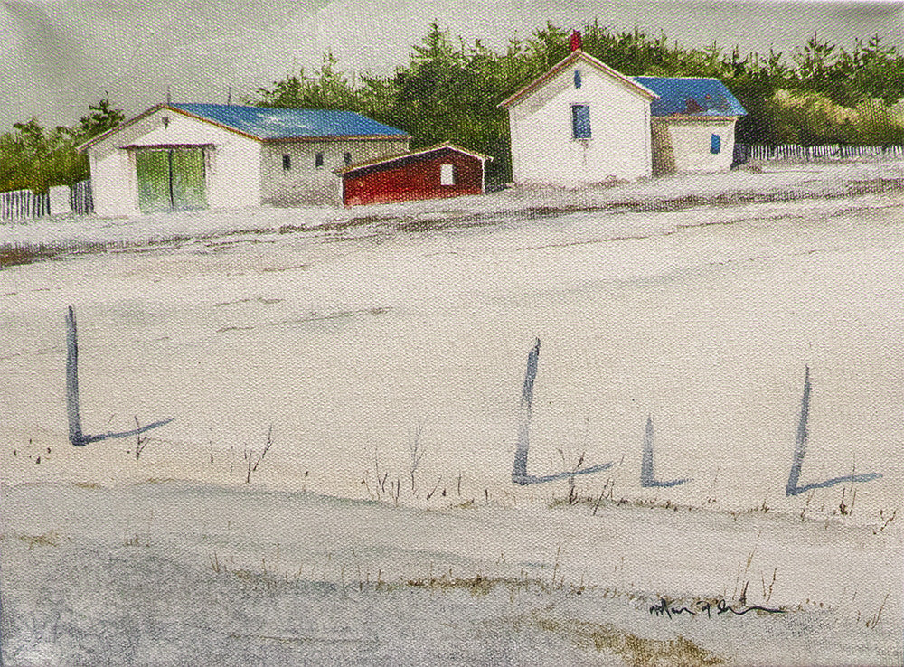 Mark Fletcher artwork 'SNOW LINES' available at Canada House Gallery - Banff, Alberta