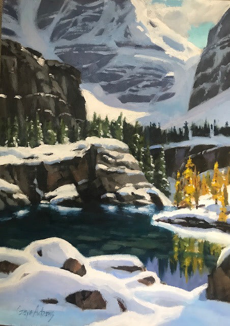 Gaye Adams artwork 'STUDY OF LAKE VICTORIA' available at Canada House Gallery - Banff, Alberta