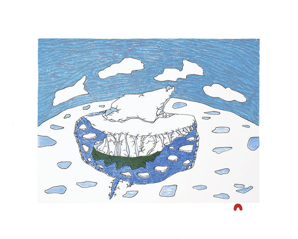 Ooloosie Saila artwork 'SOLITARY ICEBERG  9/50' available at Canada House Gallery - Banff, Alberta