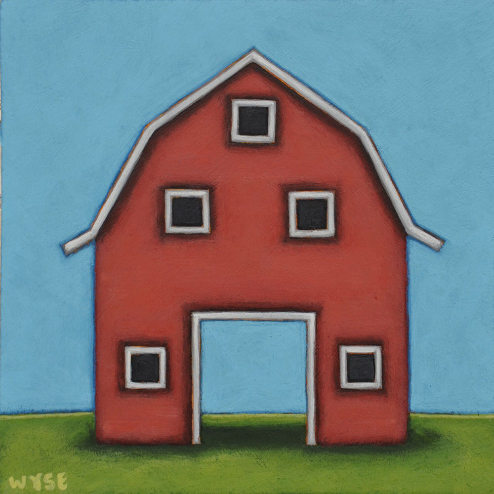 Peter Wyse artwork 'THE RED BARN' available at Canada House Gallery - Banff, Alberta