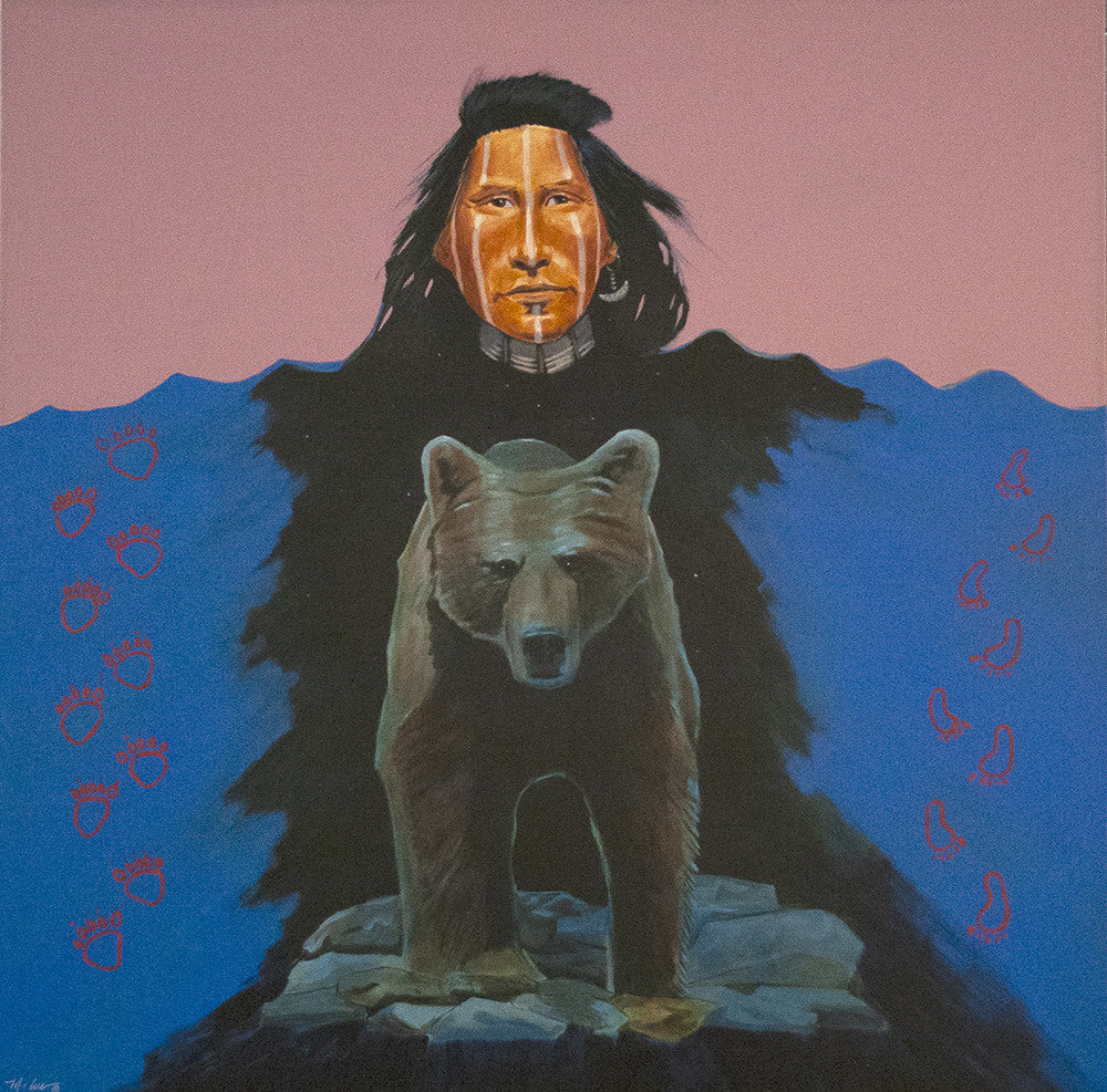 Terry McCue artwork 'MOONLIGHT BEARWALKER' available at Canada House Gallery - Banff, Alberta