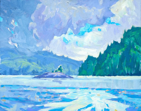 Dominik J Modlinski artwork 'SPRING RAIN' available at Canada House Gallery - Banff, Alberta