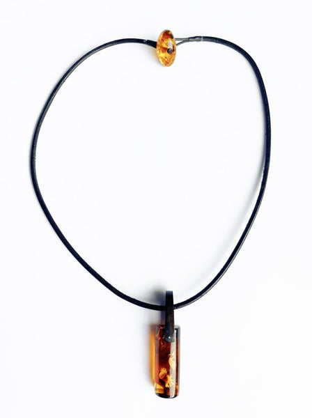 . NESHKA artwork 'AMBER NECKLACE W/ LEATHER' at Canada House Gallery