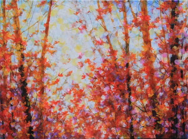 Bev Rodin artwork 'FOREST LIGHT SERIES: CHAMPAGNE' at Canada House Gallery