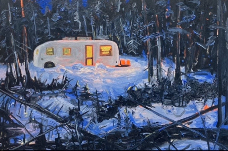 Michael Cameron artwork 'NIGHT CAMPING' at Canada House Gallery