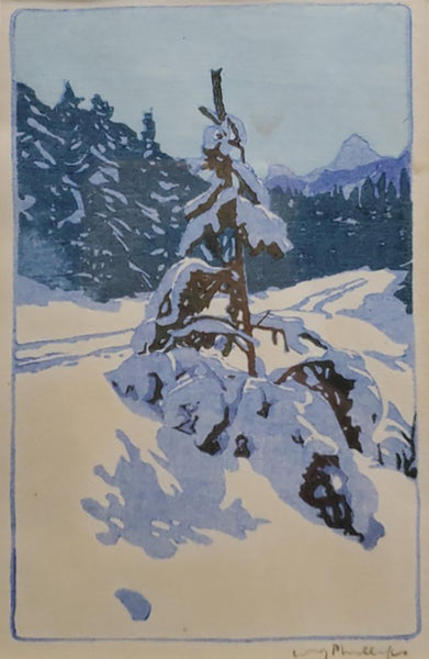 Walter J Phillips artwork 'WINTER ROAD   1945' at Canada House Gallery
