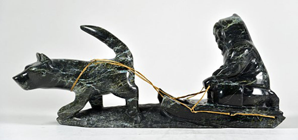 IKKIDLUAQ TEEVEE artwork 'QIMUKSIRAUJA (DOG SLED)' at Canada House Gallery