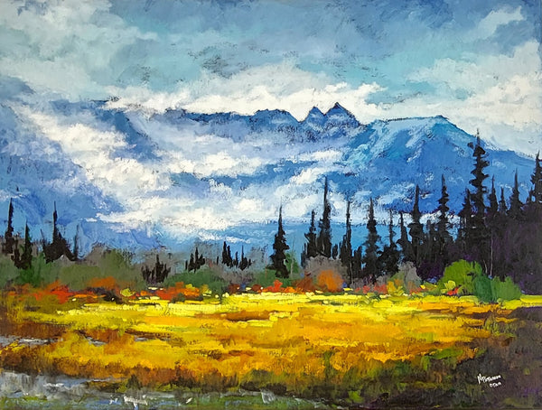 Neil Patterson artwork 'CLOUDS OVER VERMILLION BANFF' at Canada House Gallery