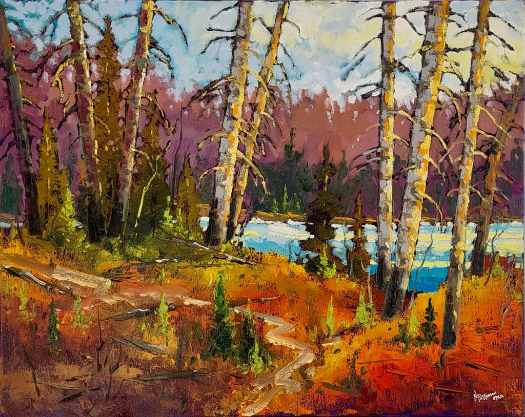 Neil Patterson artwork 'WALK TO THE LAKE' at Canada House Gallery