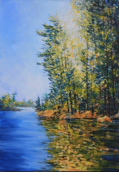 Bev Rodin artwork 'FOREST LIGHT SERIES : VIEW FROM A CANOE' at Canada House Gallery