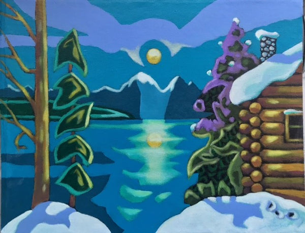 K Neil Swanson artwork 'KANANASKIS MOON' at Canada House Gallery